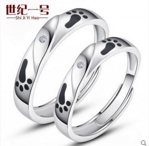925-Silver-Opening-lovers-ring-female-lovers-ring-man-lovers-Korean-personality-ring-silver-jewelry-bag