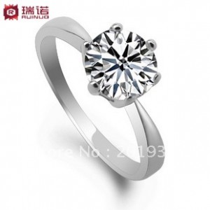 Free-shipping-Fashion-Quality-925-pure-silver-swiss-crystal-jewelry-wedding-ring-Lover-gift (1)